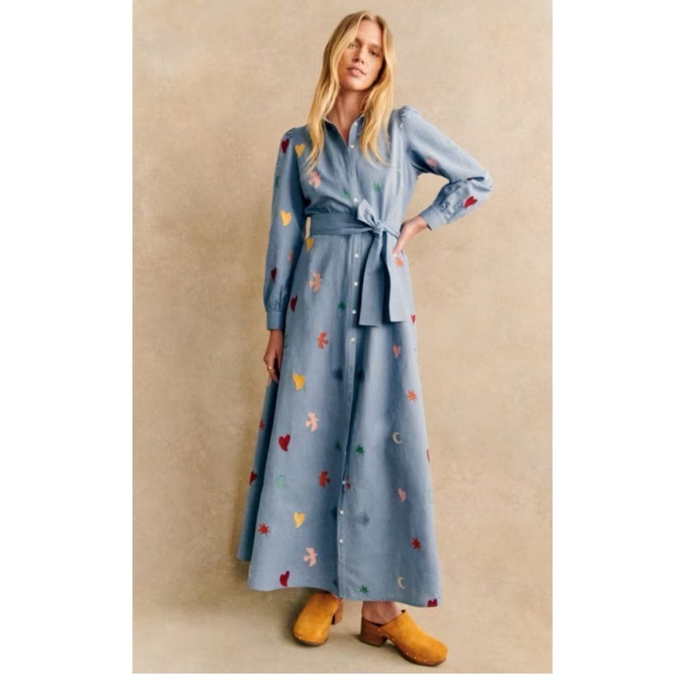 SÉZANE X PANGEA Linen/ Cotton Bella Dress size 46/ Us 14 / NWT